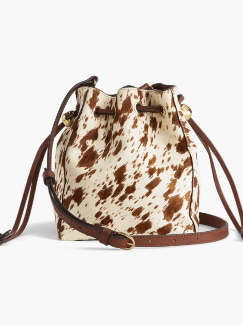 Madewell - The Mini Genuine Calf Hair Crossbody Bucket Bag